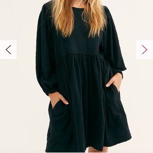 Free People black Get Obsessed mini dress with pockets